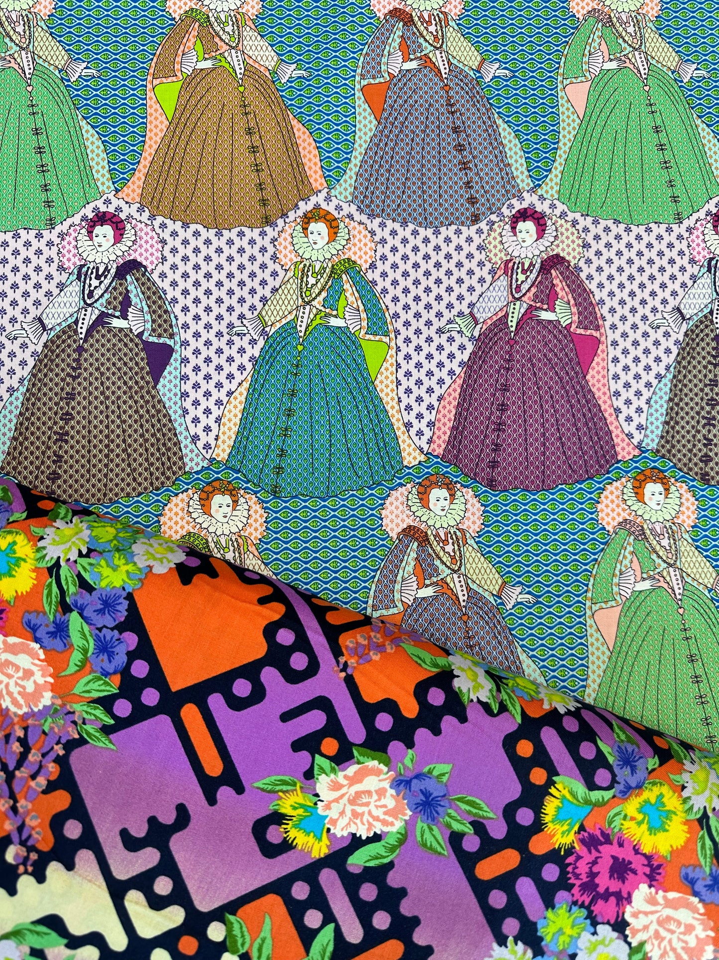 Nicole's Prints Balmoral Floral Monarch Bright 9038A Cotton Woven Fabric