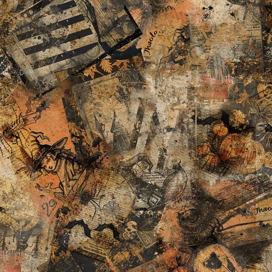 Preorder June 2026: Scary Spice Butterscotch Paper Collage 8825-48 by Funny Girl