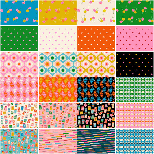 PREORDER ITEM EXPECTED IN FEBRUARY 2026: Trinketry by Melody Miller of Ruby Star Society 2.5"  Mini-Charm Pack Bundle of 42 Pieces  RS0109MC Cotton Woven