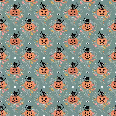 Preorder June 2027: The Good Witch Night Sky Pumpkin Patch Cat GW271412 by Sheri McCulley