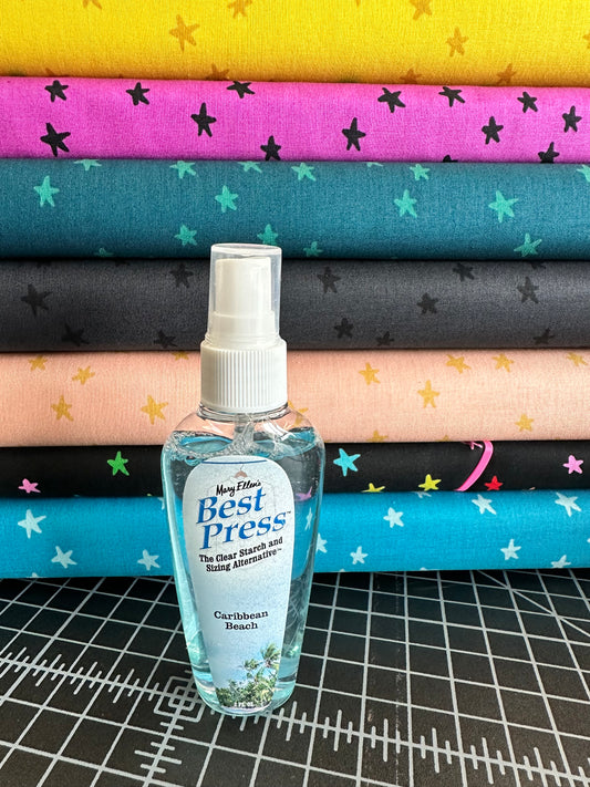 Mary Ellen’s Best Press  Caribbean Beach Spray Starch Gems 2oz Spray Bottle   80071ME