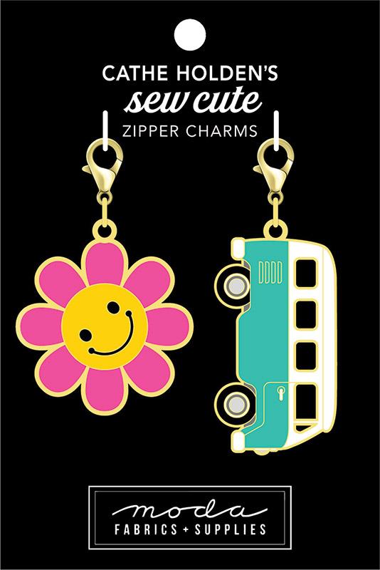 Cathe Holden Sew Cute Flower & Bus Zipper Charms CH124