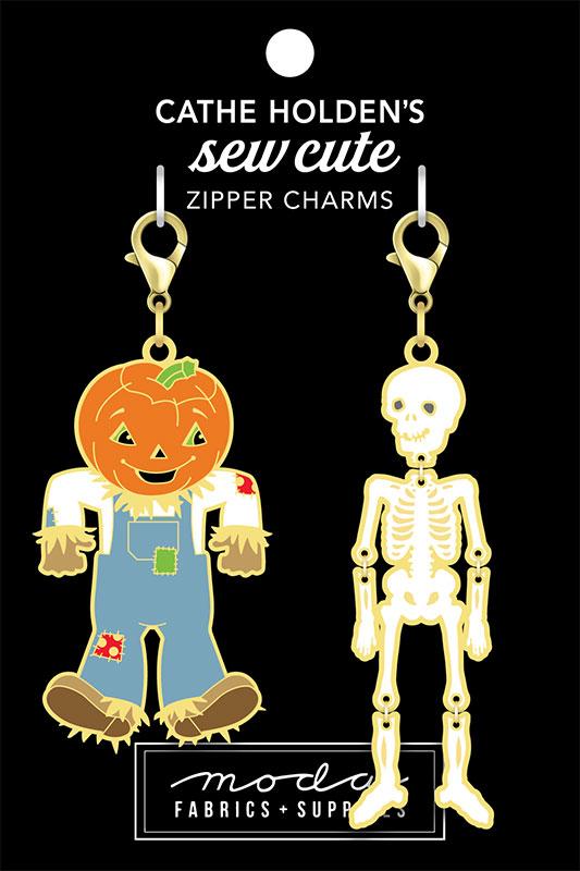 Cathe Holden's Sew Cute Scarecrow & Skeleton Zipper Charms CH134