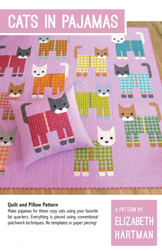 New Arrival: Elizabeth Hartman Cats in Pajamas Quilt Pattern EH074