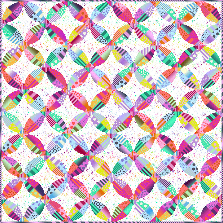 Preorder March 2027: Chic Picnic Quilt Kit featuring True Colors Sticks and Stones by Tula Pink