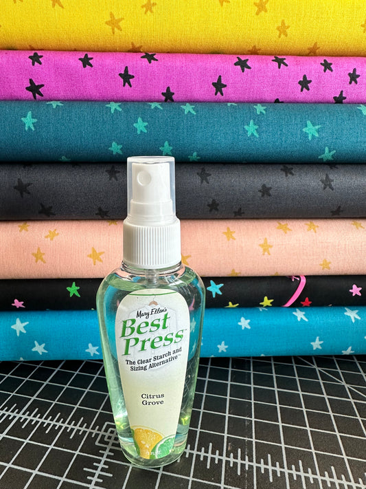 Mary Ellen’s Best Press  Citrus Grove Spray Starch Gems 2oz Spray Bottle   80071ME