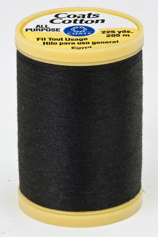 Coats Cotton Sewing Thread Black 225 yds S9700900