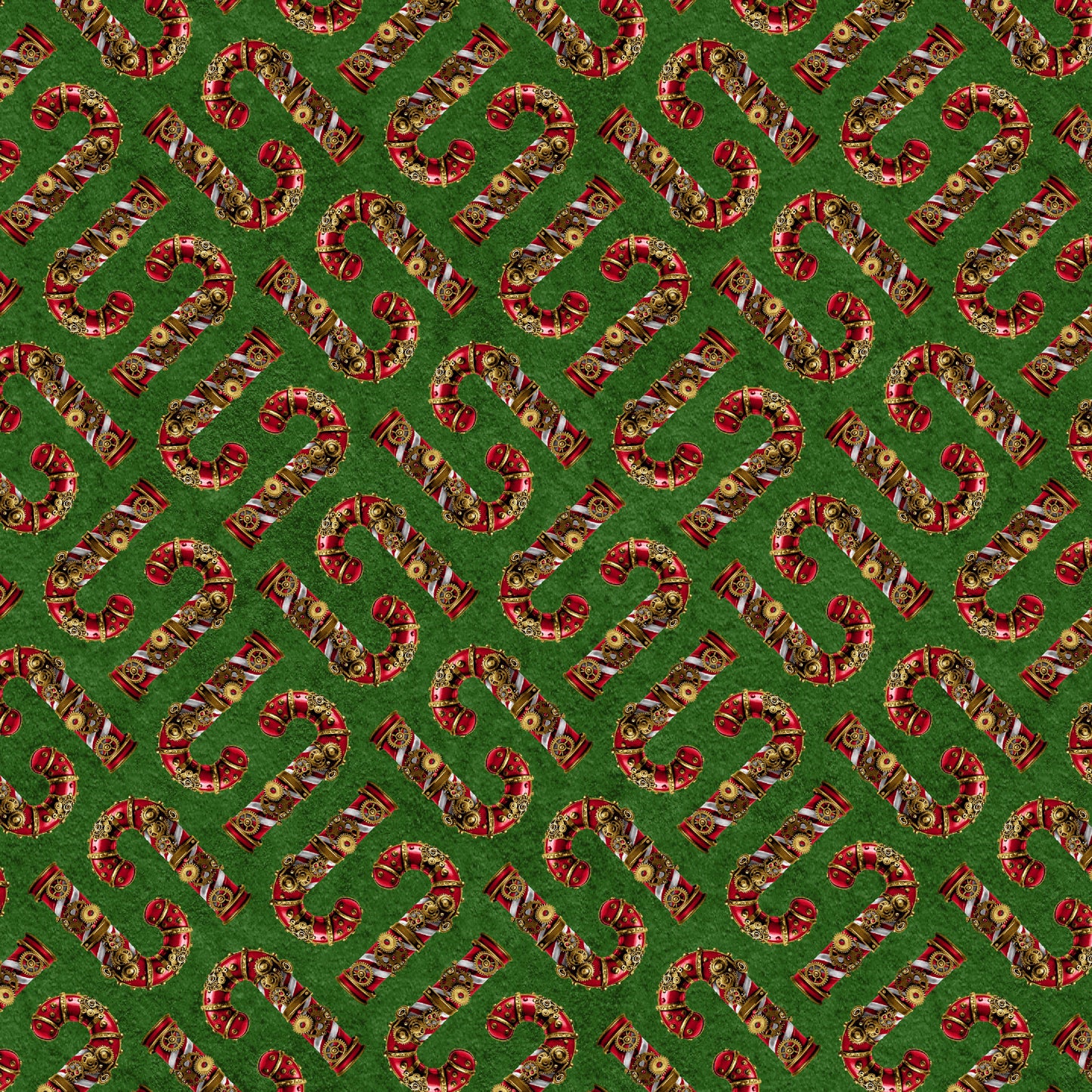 Preorder July 2026: Gears and Garland Steampunk Candy Canes Green 4825-66 Urban Essence Designs