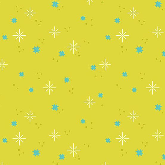 PREORDER ITEM-EXPECTED MARCH 2026: Ghostly Garden by K P Creates Stardust Green A-10201-G Cotton Woven Fabric