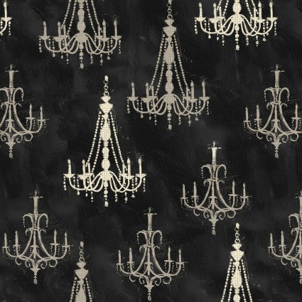 Chandeliers, Licensed by Wild Apple for Four Seasons WA-3540-4C Cotton Woven Fabric