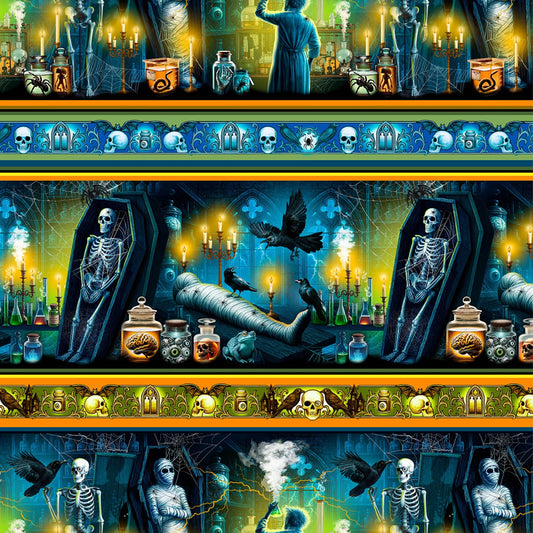 Preorder July 2027: Lab of Horrors Stripe Multi DCX13180-MULT by Michael Miller