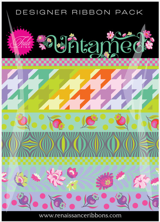 Untamed by Tula Pink Ribbon Moonbeam 1 yard Bundle Pack  DP109
