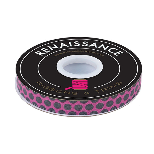 Roar Ribbon by Tula Pink Dinosaur Eggs in Mist 5/8" Width Woven Ribbon tk-109-16mm-col-1-s Priced per yard