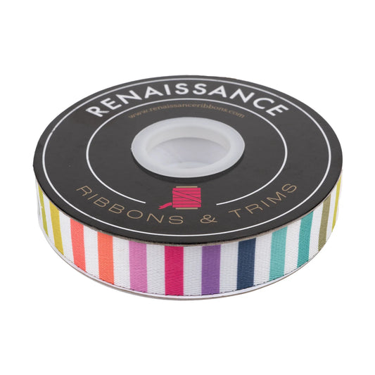 Tula Pink Tabby Road 1” Webbing Disco Stripe tk-119-25mm-col-1 Priced Per Yard