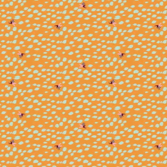 Moonshine by Tula Pink Doe Eyed Tangerine    PWTP060.TANGERINE Cotton Woven Fabric