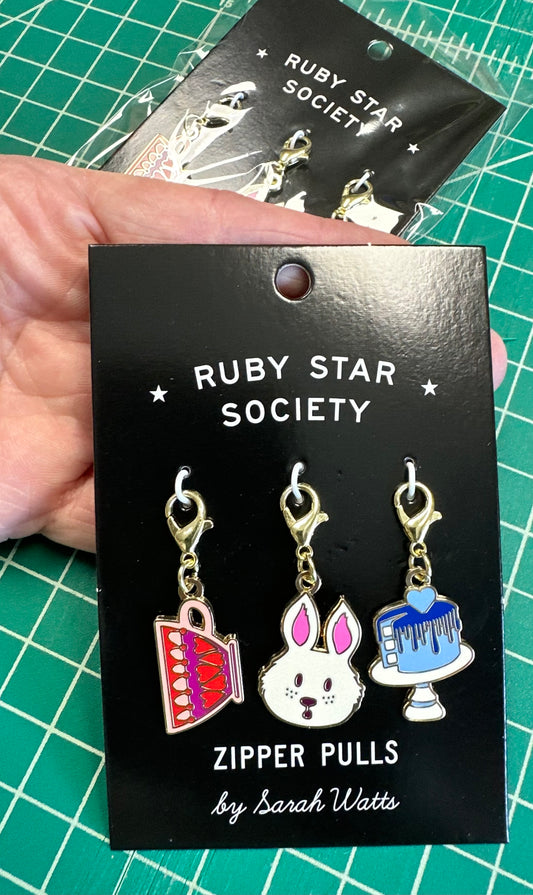 Ruby Star Society Hello Alice Zipper Pulls (Set of 3) By Sarah Watts RS7092