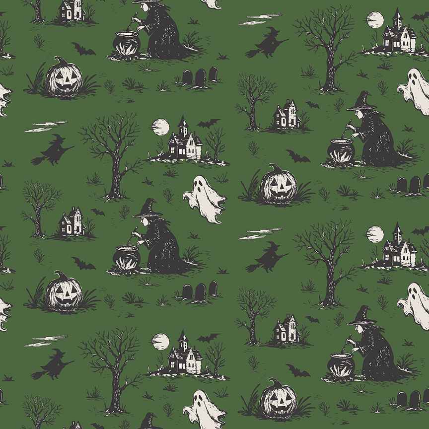 Preorder Apr 2027: Cobweb Cottage Halloween Toile Pickle C19080-PICKLE