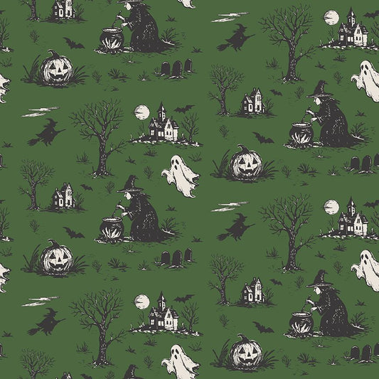 Preorder Apr 2027: Cobweb Cottage Halloween Toile Pickle C19080-PICKLE