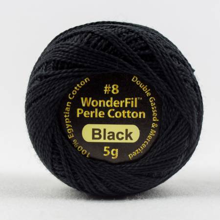 8wt 5-Gram Solid Perle Cotton Ball 42yd White EL5G-200