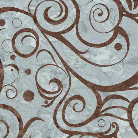 Preorder Jan 2027: Backing Coordinate for The Land Called Honah Lee Slate Swirl & Dot Easy Breezy 118" Wideback 2709-79