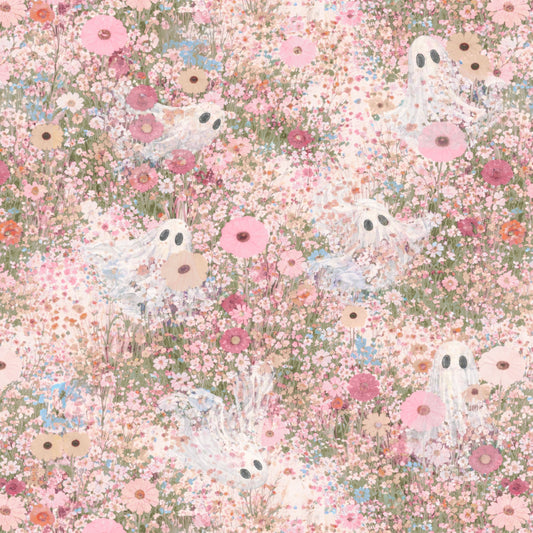 Preorder May 2027: Summerween Fling Blush Wildflower Ghost Patch 1050-21 by Funny Girl