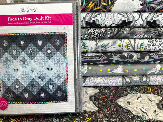 Tula Pink Graywork Fade to Gray Quilt Kit KIT2QTTP.FADE Kit