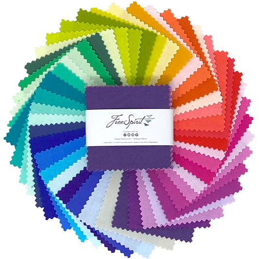 Tula Pink Solids 2.5" Mini Charm Bundle of 44 FB18MCTP.SOLIDS Cotton Woven