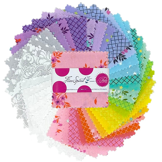 Tula Pink's True Colors 2.5" Mini Charm Bundle of 42 FB18MCTP.TRUECOLORS Bundle