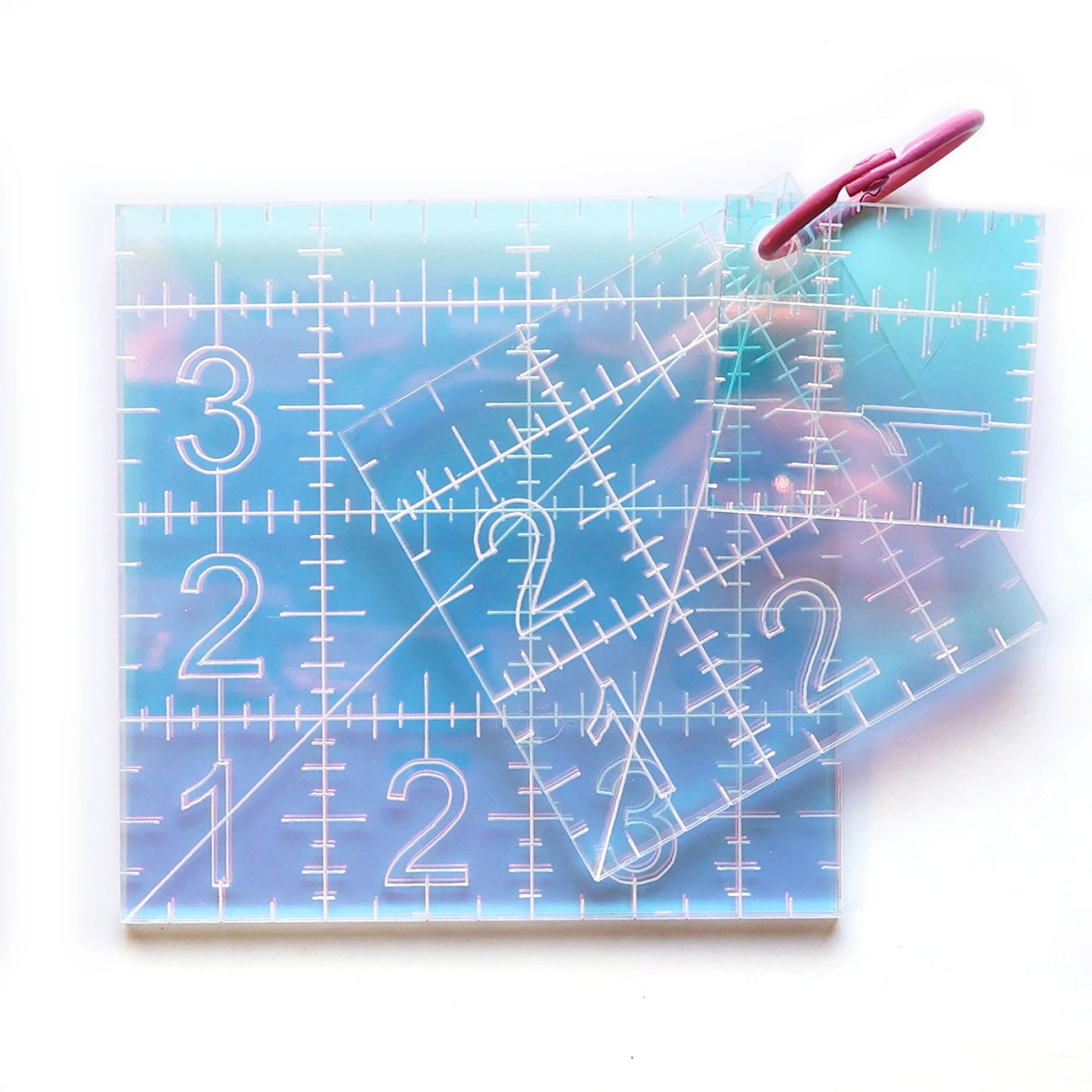 Mini Squares Ruler Set Iridescent FN-RULMINIRI