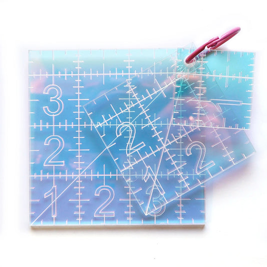 Mini Squares Ruler Set Iridescent FN-RULMINIRI