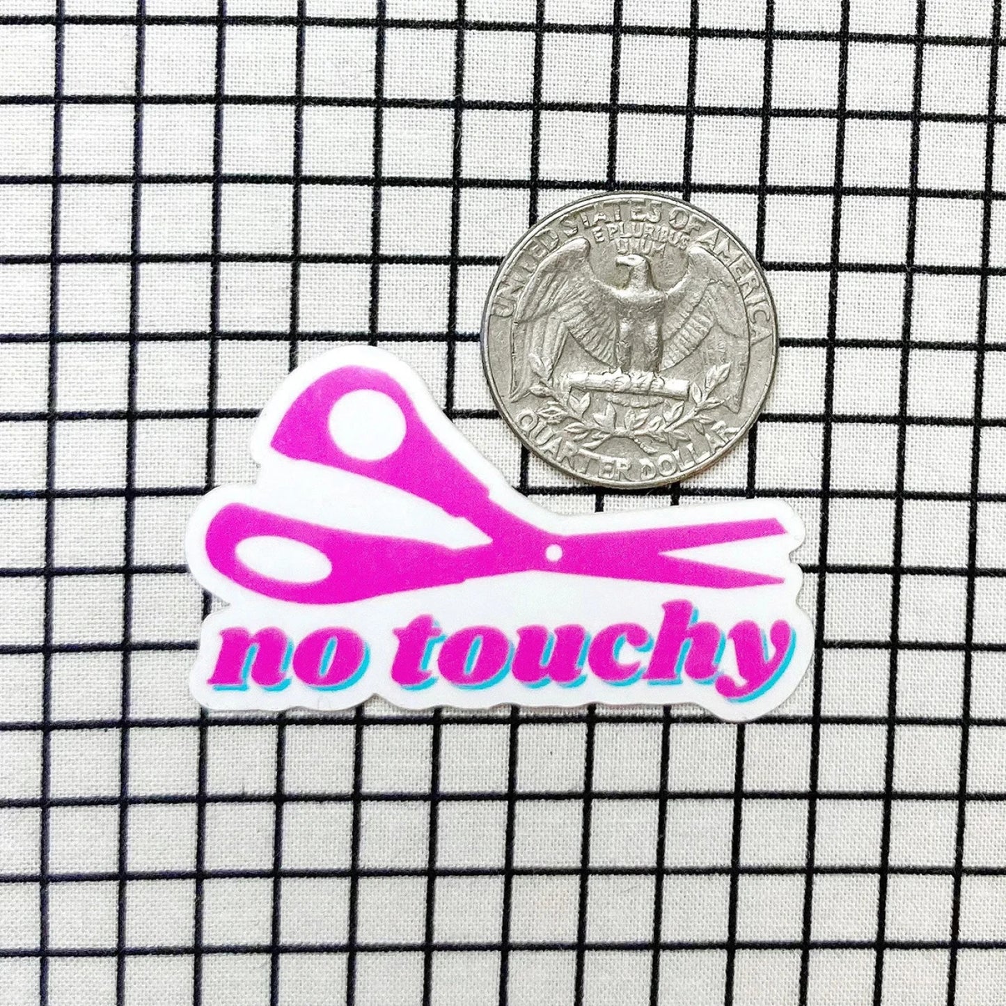 No Touchy Scissors Sticker FN-STICKNOTOUCH