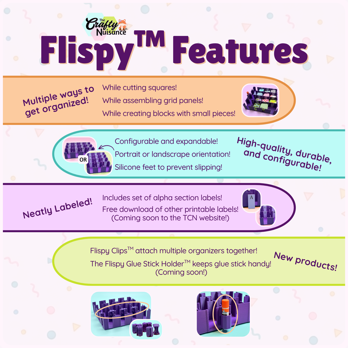 Preorder May 2026: The Fabric Flispy System of Products(TM) by The Crafty Nuisance Designed for Grid-Based Projects