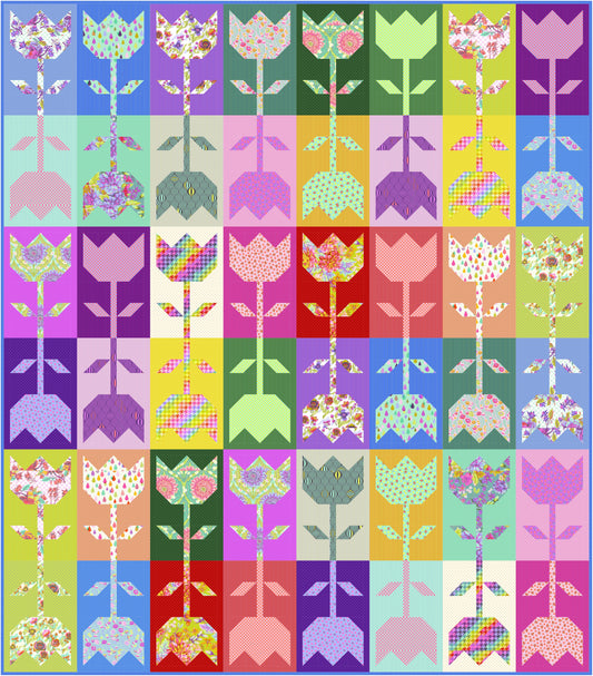 Flower Block Quilt Pattern Designed by Bess Casey Wilke