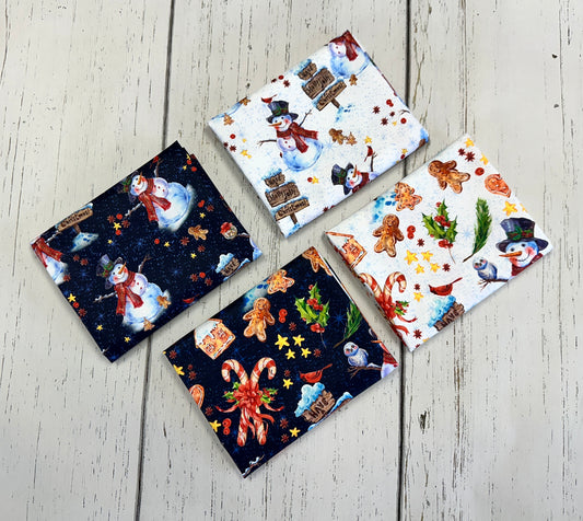Frosty Delights Fat Quarter Bundle of 4 Prints Cotton Woven