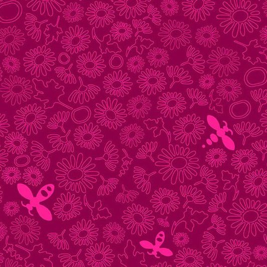 Preorder September 2026: Color Camp Bloom Glass Be Dark Peony 10431-R by Alison Glass