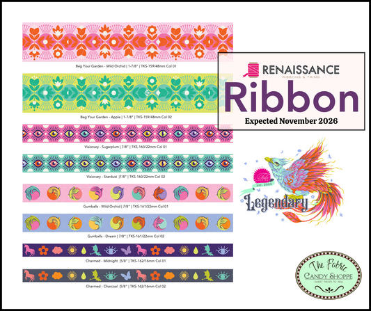 Preorder October 2026: Legendary Ribbon FY Bundle of 8 by Tula Pink