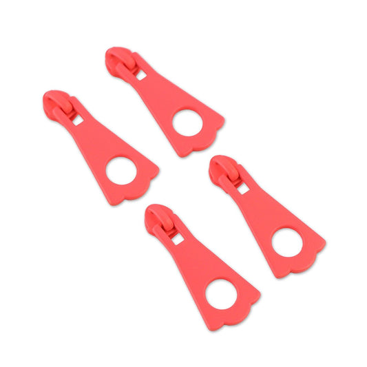 Preorder November 2026: Tula Pink Sallie Tomato: Four Neon Coral #5 XL Zipper Pulls STS331NC