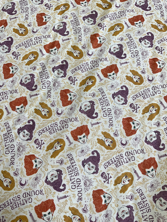 Licensed Hocus Pocus Hocus Pocus Gather Around Sisters Cream 85480101-1  Cotton Woven Fabric (Copy)