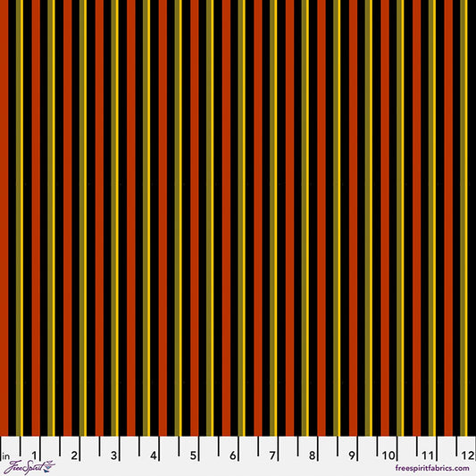 Preorder May 2027: Nocturnal Forest by Club Hauer Stripes at Midnight PWRH164.Multi Fabric