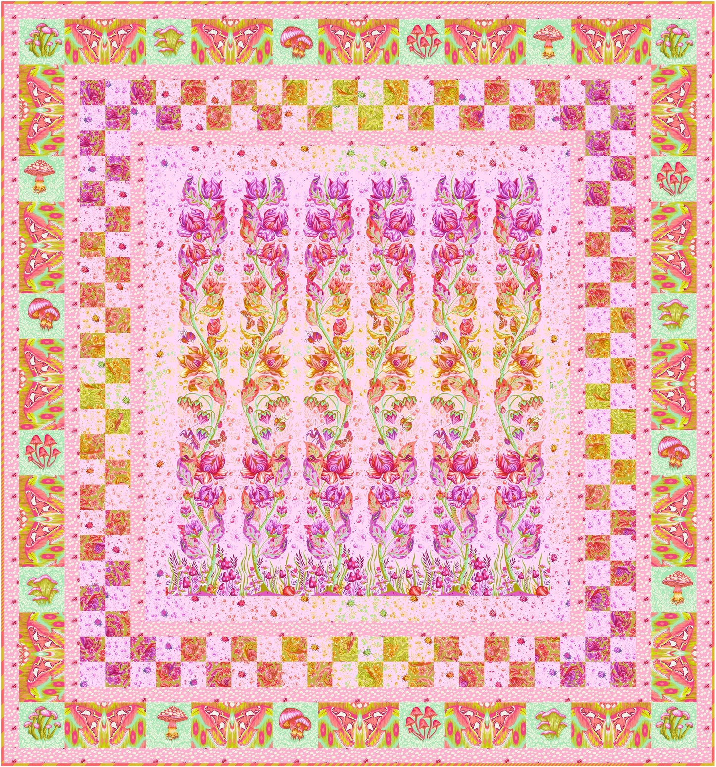 Preorder March 2027: Glow Up Afterglow Quilt Kit featuring Down to Earth by Tula Pink