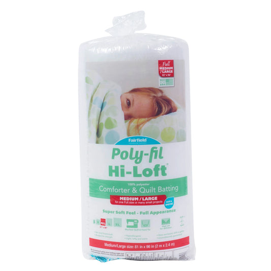 Fairfield Poly-Fil Hi-Loft Batting Full Size 81 x 96" (H816)