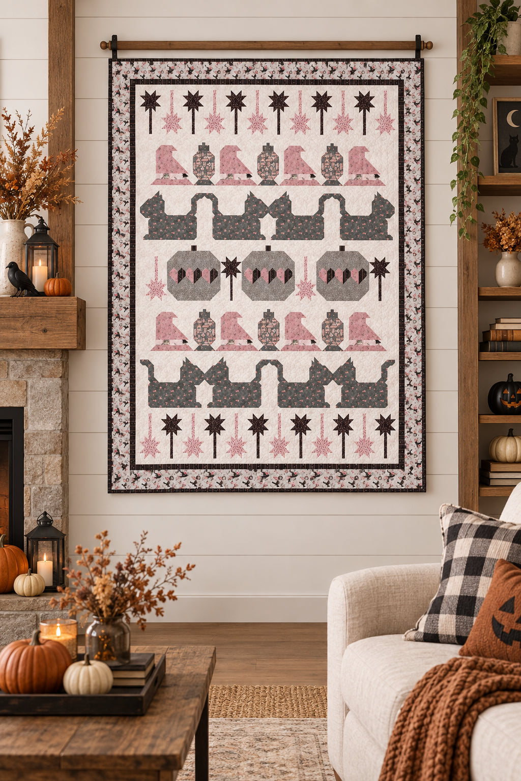 Preorder June 2027: Halloween Fun Quilt Kit Featuring Petals and Potions by Mia Presley