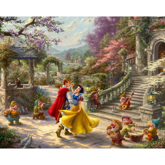 LIcensed Disney Dreams Collection 6 by Thomas Kinkade Collection 36" Panel Dancing in the Sunlight Digital  DS20880C1 Cotton Woven Panel
