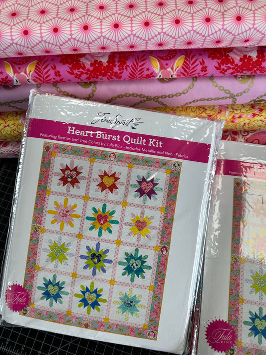 Besties by Tula Pink Heart Burst Quilt Kit   USA Shipping included in price  KITQTTP.HEART Kit