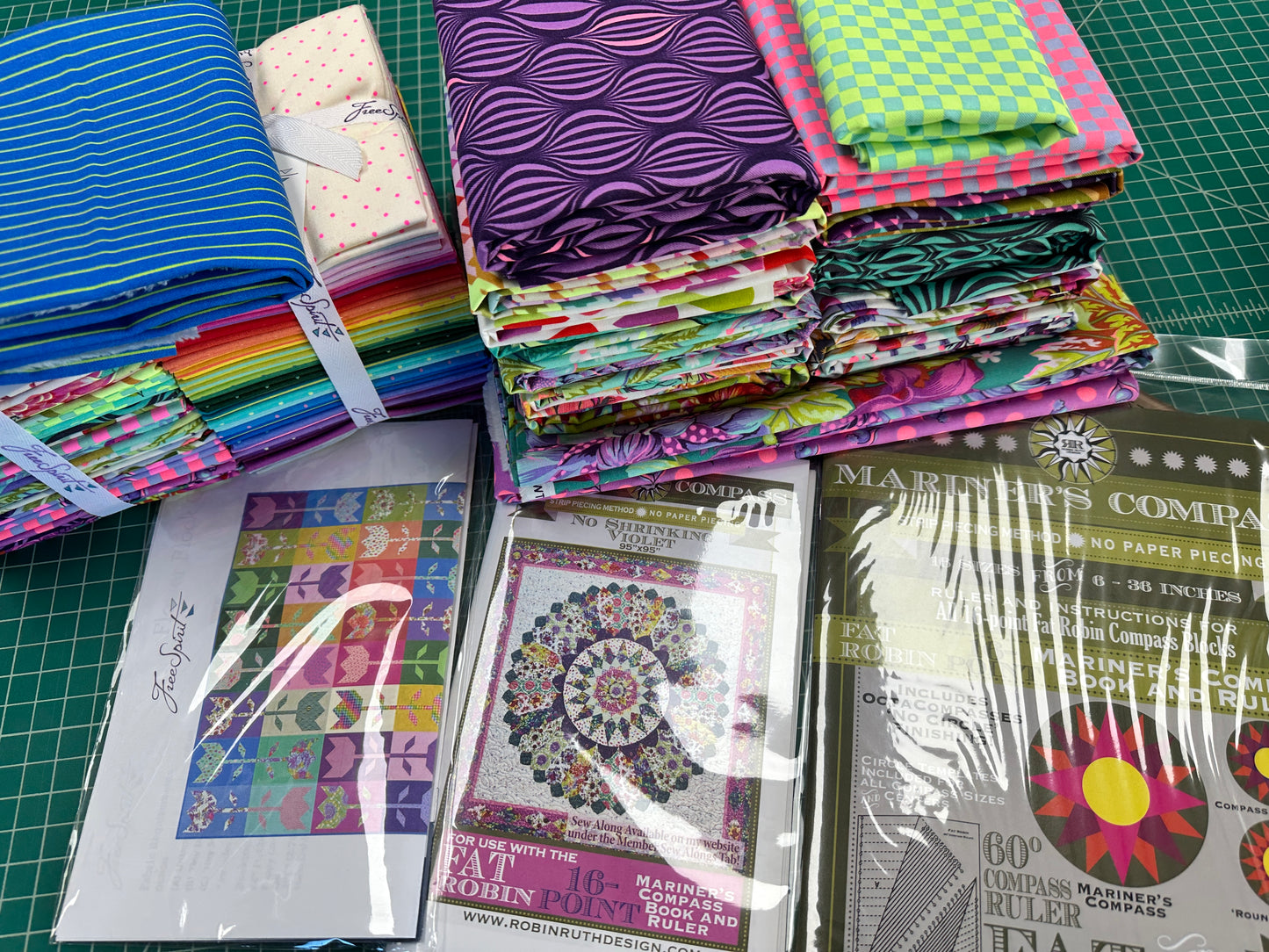 New Arrival: Untamed by Tula Pink Quilt Kits No Shrinking Violet Quilt Kit, includes pattern and USA Shipping in Price.