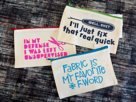 I'll Fix That Sewing Zipper Pouch by Kati Cupcake