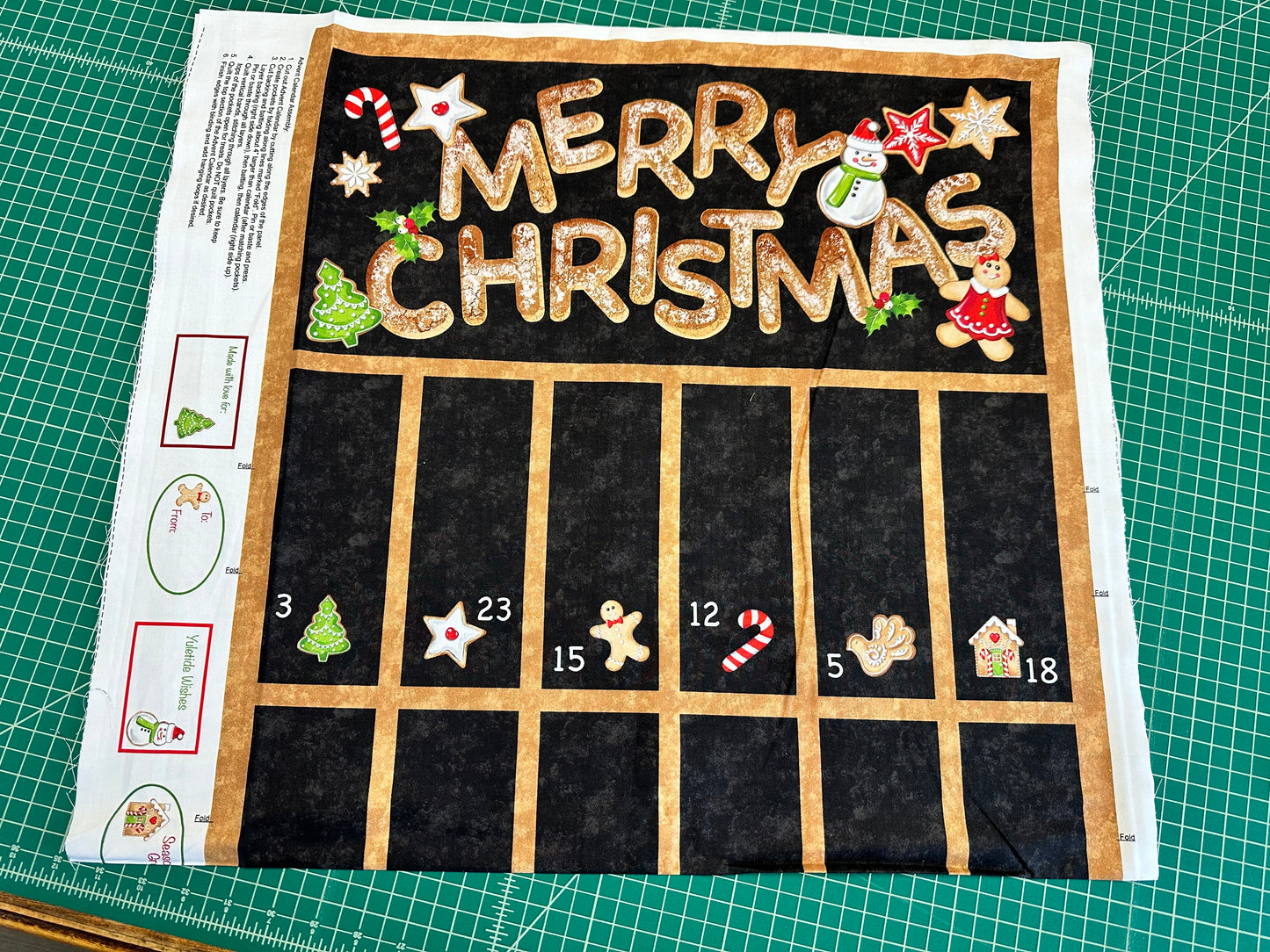 Sugar Coated Digital by Deborah Edwards 24" Panel  Advent Calendar  Black/Multi DP27140-99 Cotton Woven Panel