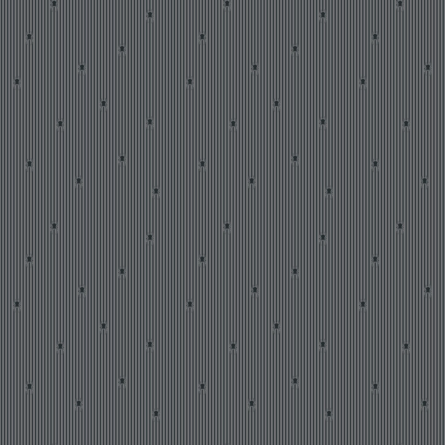 Preorder June 2027: Wednesday's Child Spider Stripe Charcoal 3084-98 Fabric