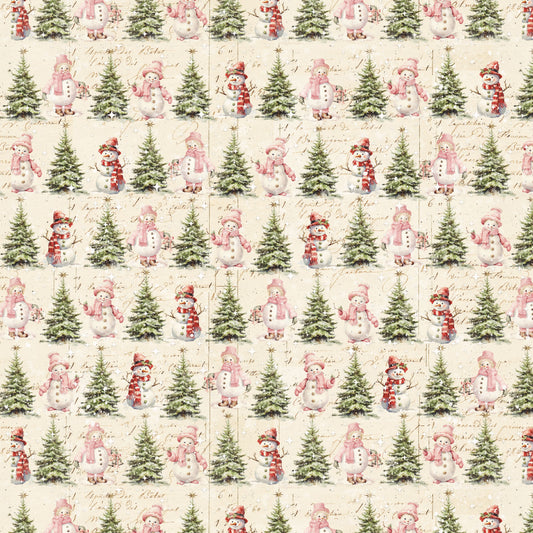 Preorder July 2026: Christmas Magic Christmas Trees and Snowmen Ivory 2020-41 by Frank Garcia