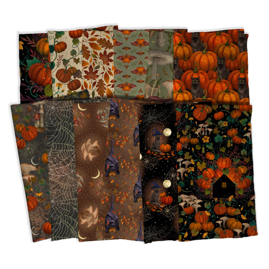 Preorder June 2026: Harvest Haunt HY Bundle of 11 Fabrics and 1 Panel by Episodic Drawing